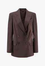 Brunello Cucinelli Double-Breasted Wool-Blend Jacket Brown M0W077038C019_Brown_38332514
