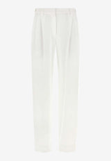 Brunello Cucinelli Logo Straight-Leg Pants White MG927P8764C7220_OFFWHITE_38415166