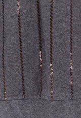 Brunello Cucinelli Striped Hooded Sweater Gray MN05NSO809C8125_Grey_38415049