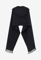 Brunello Cucinelli Fringed Hooded Scarf Black MSCDAGW83C101_Black_38415072