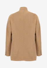 Brunello Cucinelli Cashmere-Blend Buttoned Coat Beige MQ4116265C001_BLUNAVY_38415164