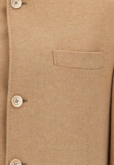 Brunello Cucinelli Cashmere-Blend Buttoned Coat Beige MQ4116265C001_BLUNAVY_38415164