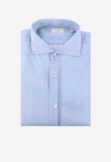 Brunello Cucinelli Buttoned Denim Shirts Light Blue MR6830627C008_Denim_38415056