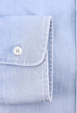 Brunello Cucinelli Buttoned Denim Shirts Light Blue MR6830627C008_Denim_38415056