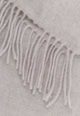 Brunello Cucinelli Logo Label Cashmere Scarf Gray MSCDVSW01C2719_Light Grey_38415080