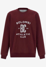 Brunello Cucinelli Printed Crewneck Sweatshirt Maroon MW8633380GC3985_Pink_38415190