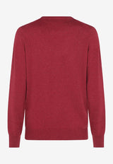 Brunello Cucinelli Crewneck Cashmere Sweater Red M2200100CSK75_Porpora_38415165