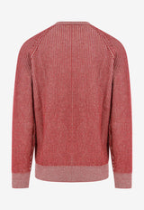 Brunello Cucinelli Ribbed Knit Cashmere Sweater Red M22700500CVI50_Brown_38415170