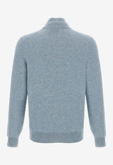 Brunello Cucinelli Cashmere Half-Zip Sweater Light Blue M2200124CFF33_Denim_38332504