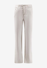 Brunello Cucinelli Logo Straight-Leg Jeans White M289UI1780C6023_Grey_38415162