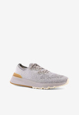 Brunello Cucinelli Stretch Knit Low-Top Sneakers Gray MZUKISO250CJN33_GRIGIOCHIARO_38415075
