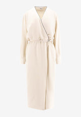Brunello Cucinelli Double-Breasted V-neck Dress White MA029A5415C7936_Purewhite_38415161