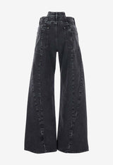 Maison Margiela Numeric Tag Wide-Leg Jeans Black S51LA0133S30496961_Medium Black Stone_29841920