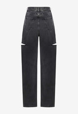 Maison Margiela Cut-Out Straight-Leg Jeans Black S51LA0051S30743965_Black Washed_29845406