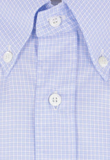 Brunello Cucinelli Long-Sleeved Buttoned Shirt Light Blue MY6461716C013_Clear Blue_38415183
