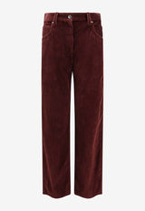 Brunello Cucinelli Straight-Leg Corduroy Pants Burgundy MA180P9075C4243_Red wine_29842676