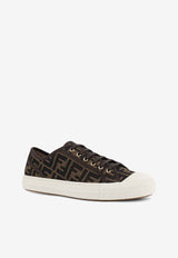 Fendi Domino FF Jacquard Low-Top Sneakers Tobacco 7E1553AJZXF0R7V_TABACCO NERO_41974897