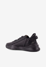 Fendi Flow Leather FF Jacquard Sneakers Black 7E1392AJZHF1DV5_NERO GRIG NERO NERO_41974884