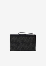 Fendi Medium FF Jacquard Flat Pouch Bag Black 7N0134AFBVF1IKJ_ASF NR NERO P_41974910