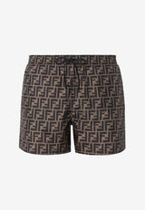 Fendi Monogram Swim Shorts Brown FXB077A79FF13IZ_TABACCO MORO_41974905