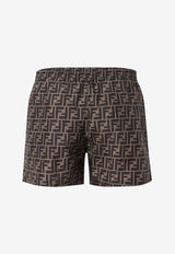 Fendi Monogram Swim Shorts Brown FXB077A79FF13IZ_TABACCO MORO_41974905