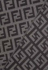 Fendi FF Jacquard Cashmere Scarf Gray FXT260AVP9F0D9B_NERO GRIGIO_41974908