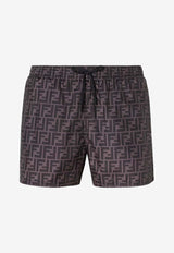 Fendi Monogram Swim Shorts Gray FXB077A79FF0P9B_Grey_41974889
