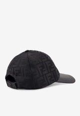 Fendi FF Jacquard Leather Baseball Cap Black FXQ768AVPDF0QA1_Black_41974882