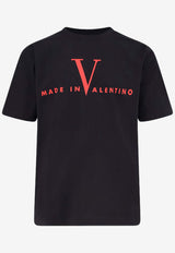Valentino Logo-Print Short-Sleeved T-shirt 8V3MG16PBAQ0NR_Black_42176793