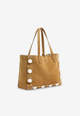 Valentino Logo-Plaque Suede Top Handle Bag 8Y2B0R79JETRDX_HAVANA BEIGE_42176922