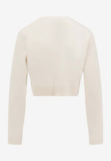 Self-Portrait Jewel-Embellished Wool Cardigan AW25018CCCREAM_White_42176724