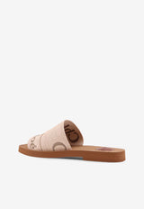 Chloé Woody Linen Flat Sandals Beige CHC23U188EF26Y_Blushy Beige_41114857
