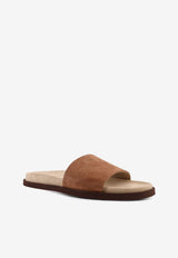 Brunello Cucinelli Suede Leather Sandals Brown MZUSOLY236CHW89_Brown_40000220