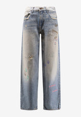 Paly Washed Straight-Leg Jeans 5U003Q3009LDMBLUE LIGHT WASH_Denim_30008642