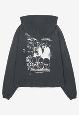 Paly Logo-Printed Hooded Sweatshirt 4U002Q3009VBKBLACK_Black_30009282