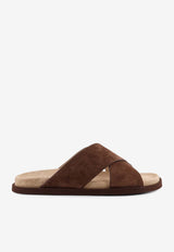 Brunello Cucinelli Low Suede Sandals Brown MZUSOLY327CAY70_FANGO CAMEL_40000194