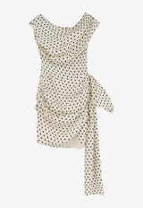 Self-Portrait Polka-Dots Satin Mini Dress RS26002SCCREAM_White_42176840
