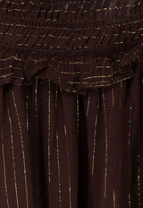 Self-Portrait Georgette Maxi Dress RS26156XABRBROWN_Brown_42176748