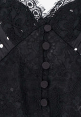 Self-Portrait Polka-Dots Satin Maxi Dress RS26176XABBLACK AND WHITE_Black_42176830