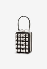 Self-Portrait All-Over Crystal Satin Crossbody Bag RS26302DBBLACK_Black_42176757