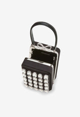 Self-Portrait All-Over Crystal Satin Crossbody Bag RS26302DBBLACK_Black_42176757