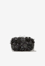Self-Portrait All-Over Crystal Clutch RS26304BBLACK_Black_42176878