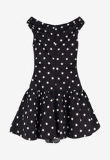 Self-Portrait Polka-Dots Mini Dress RS26209SBBLACK_Black_42176741