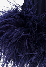 Self-Portrait Silk Long-Sleeved Maxi Dress RS26510MNNAVY_Blue_42176918