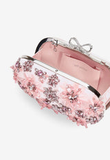 Self-Portrait All-Over Crystal Clutch RS26304PPINK_Pink_42176750