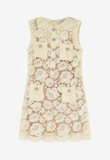 Self-Portrait Lace Mini Dress RS26217SYYELLOW_Yellow_42176821