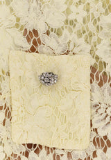 Self-Portrait Lace Mini Dress RS26217SYYELLOW_Yellow_42176821