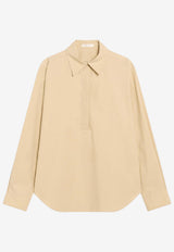 The Row Oversized Poplin Shirt Beige 10303W4075/R_THERO-SAN
