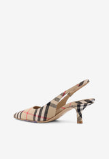 Burberry 55 Signature Check Slingback Pumps Beige 8112561B9368_SAND IP CHECK_40017609