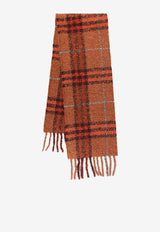 Burberry Checked Fringed Scarf Brown 8118273C4173_Ginger Brown_40017571